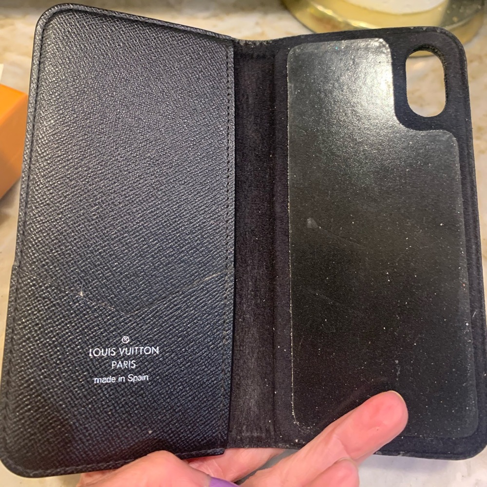 Authentic Louis Vuitton Monogram Eclipse Iphone X… - image 3